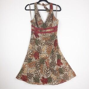 Reitmans Tie Back Halter Dress Sz 7 Midi